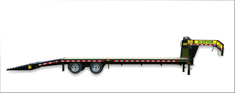 Gooseneck Flat Bed Equipment Trailer | 20 Foot + 5 Foot Flat Bed Gooseneck Equipment Trailer For Sale   Lawrence County, Tennessee